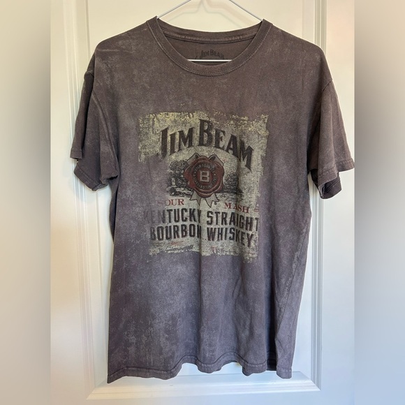 Jim Beam Gray Short Sleeve T-Shirt - Picture 1 of 3